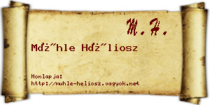 Mühle Héliosz névjegykártya